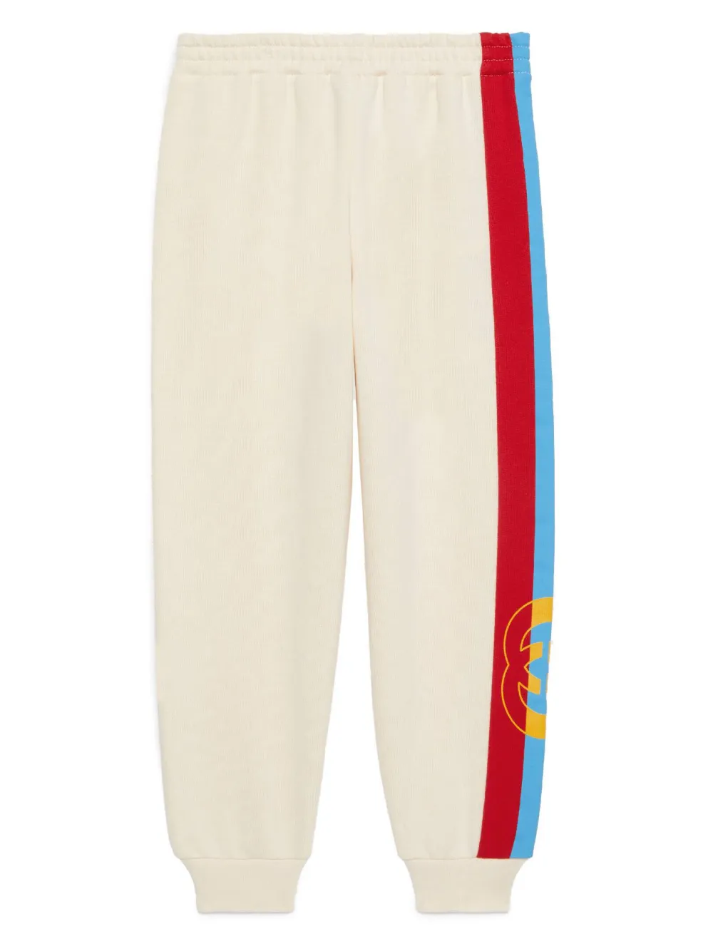 Gucci Kids' Logo-stripe Track Trousers In White