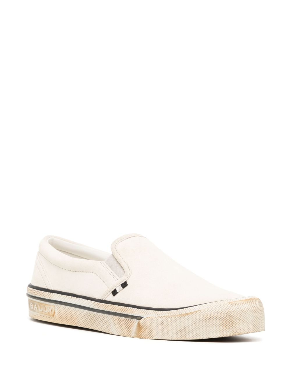Bally slip-on low-top suede sneakers - Wit