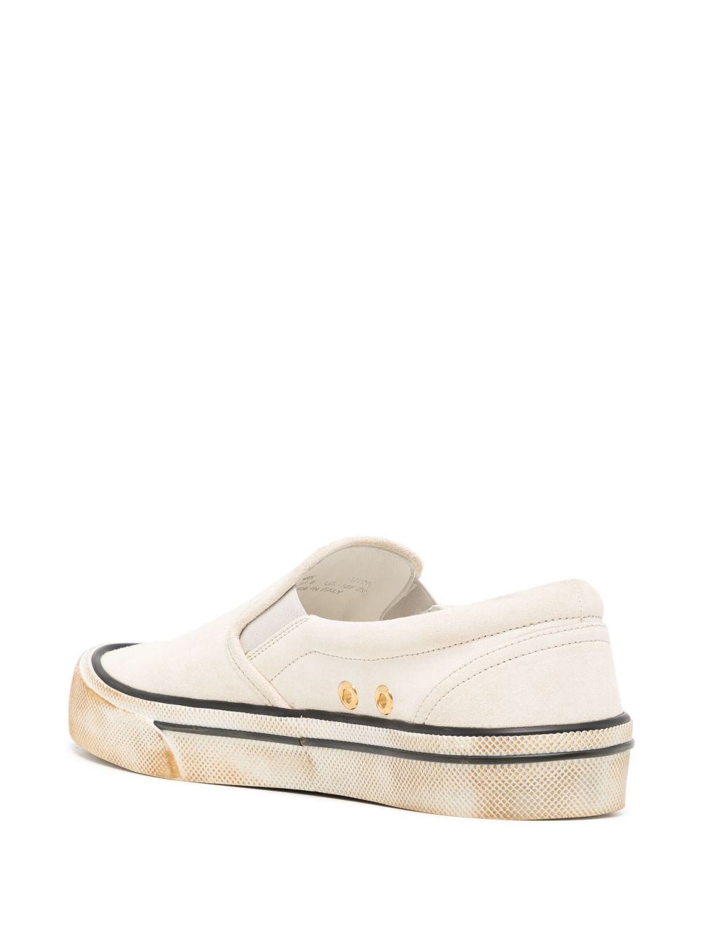 Shop Bally Slip-on Low-top Suede Sneakers In White