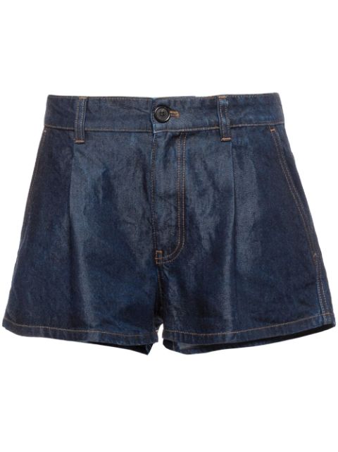 Miu Miu Denim pleated shorts Women