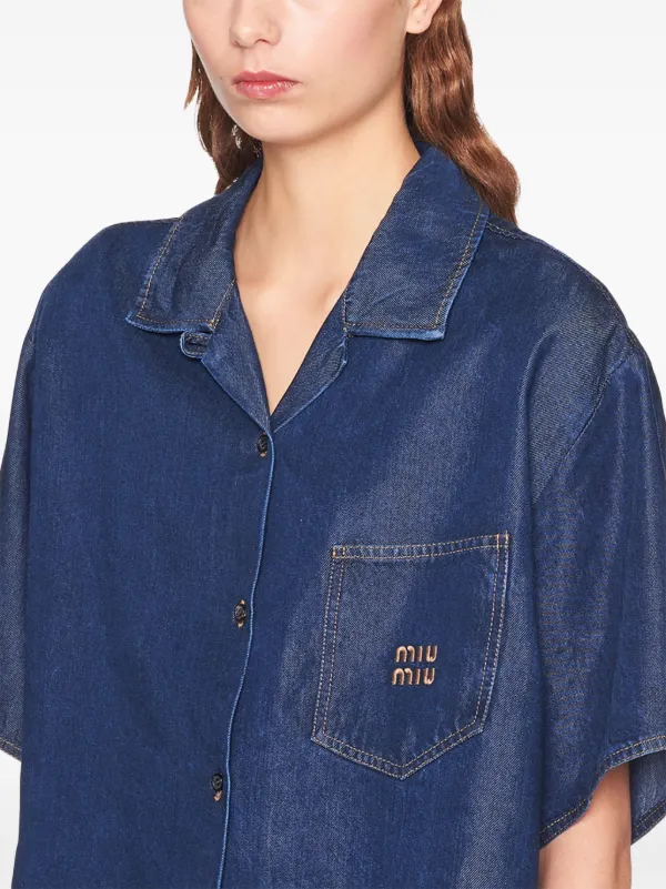 Miu Miu Denim Shirt | Blue | FARFETCH