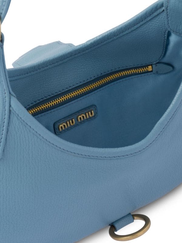 Miu Miu Madras Leather Shoulder Bag - Farfetch