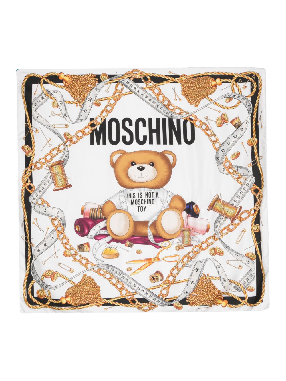 Moschino Signature Teddy Bear-motif Silk Scarf - Farfetch