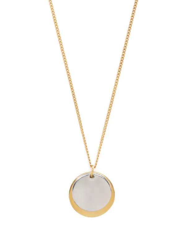 A.P.C. Eloi Double Medallion Necklace Farfetch