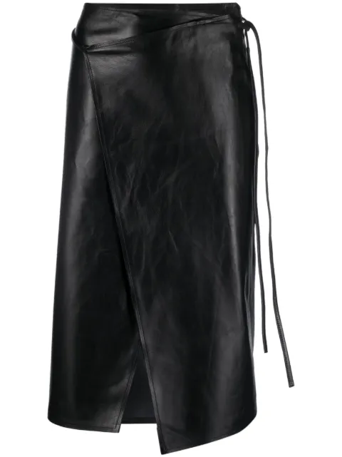 VETEMENTS asymmetric leather skirt