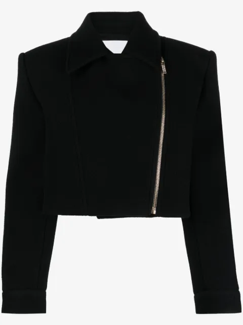 Genny veste crop à fermeture zippée