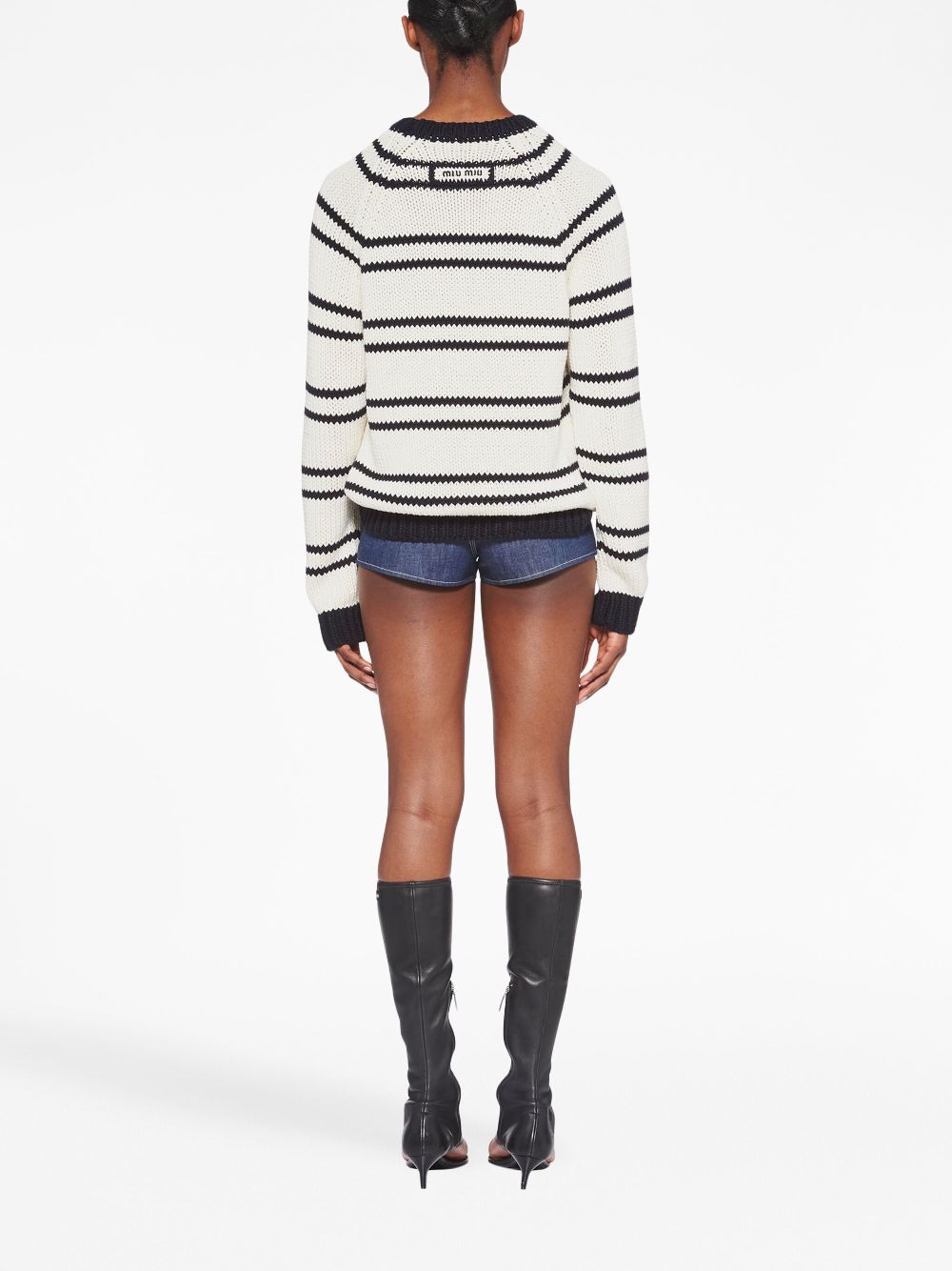 Miu Miu striped cotton jumper Women