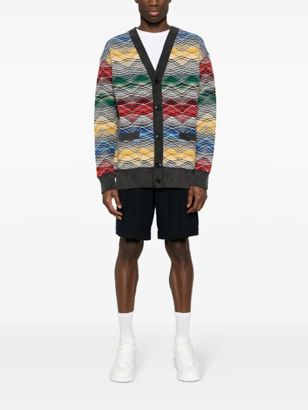 Missoni Zigzag V-neck Cardigan | Grey | FARFETCH