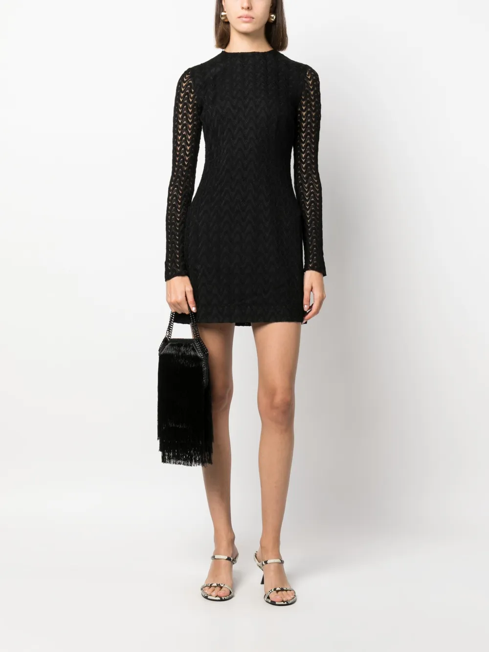 Missoni Mini-jurk met zigzag patroon - Zwart