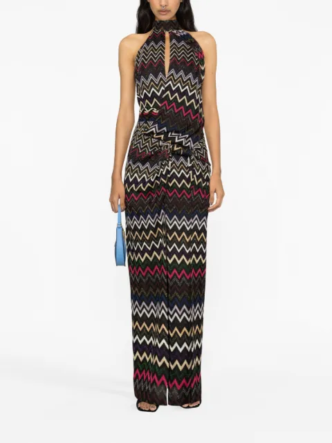 Missoni zigzag halterneck maxi dress DS23WG34BR00OY - 1