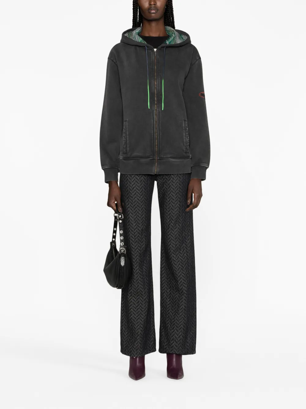 Missoni Jack met geborduurd logo - Zwart