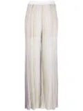 Missoni sequin-embellished wide-leg trousers - White