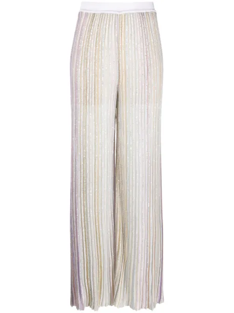 Missoni sequin-embellished wide-leg trousers