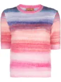 Missoni brushed-effect wool-blend top - Blue