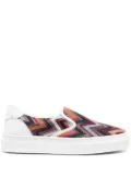 Missoni zigzag-pattern lurex-detail sneakers - White