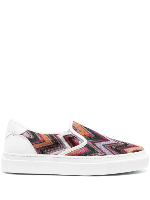 Missoni zigzag-pattern lurex-detail sneakers