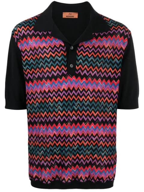 Missoni zigzag-pattern polo shirt