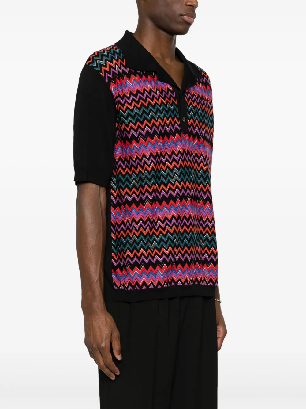 Missoni Poloshirt met zigzag-patroon Zwart