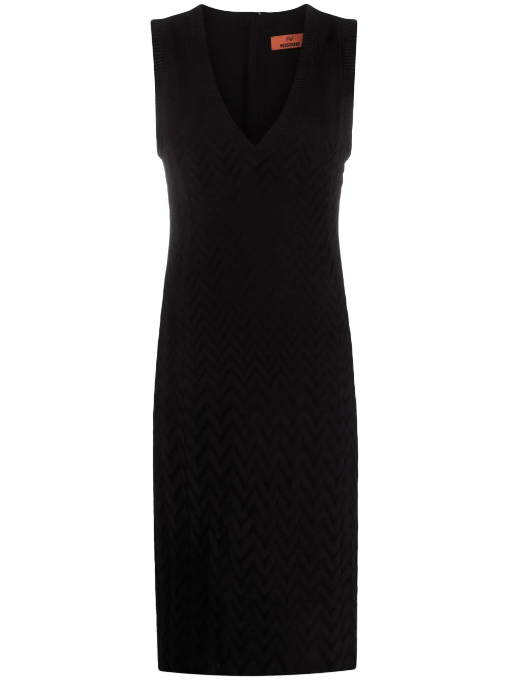 Missoni zigzag-knit midi dress - Black