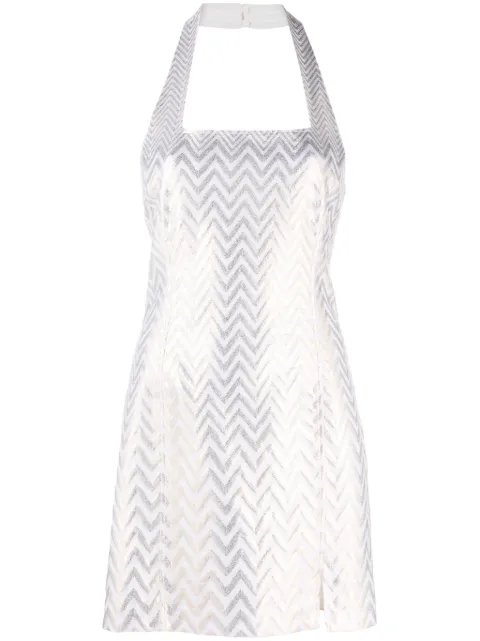 Missoni zigzag-pattern metallic mini dress