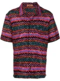 Missoni zigzag-pattern spread-collar shirt - Purple
