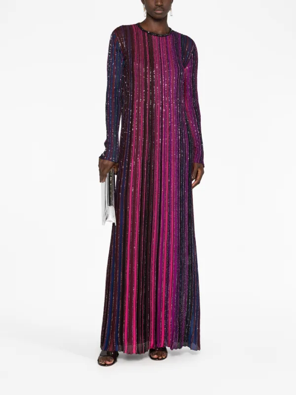 missoni maxi dress sale Missoni Summer Knit Colorful Herringbone Print Open Beck Maxi Dress