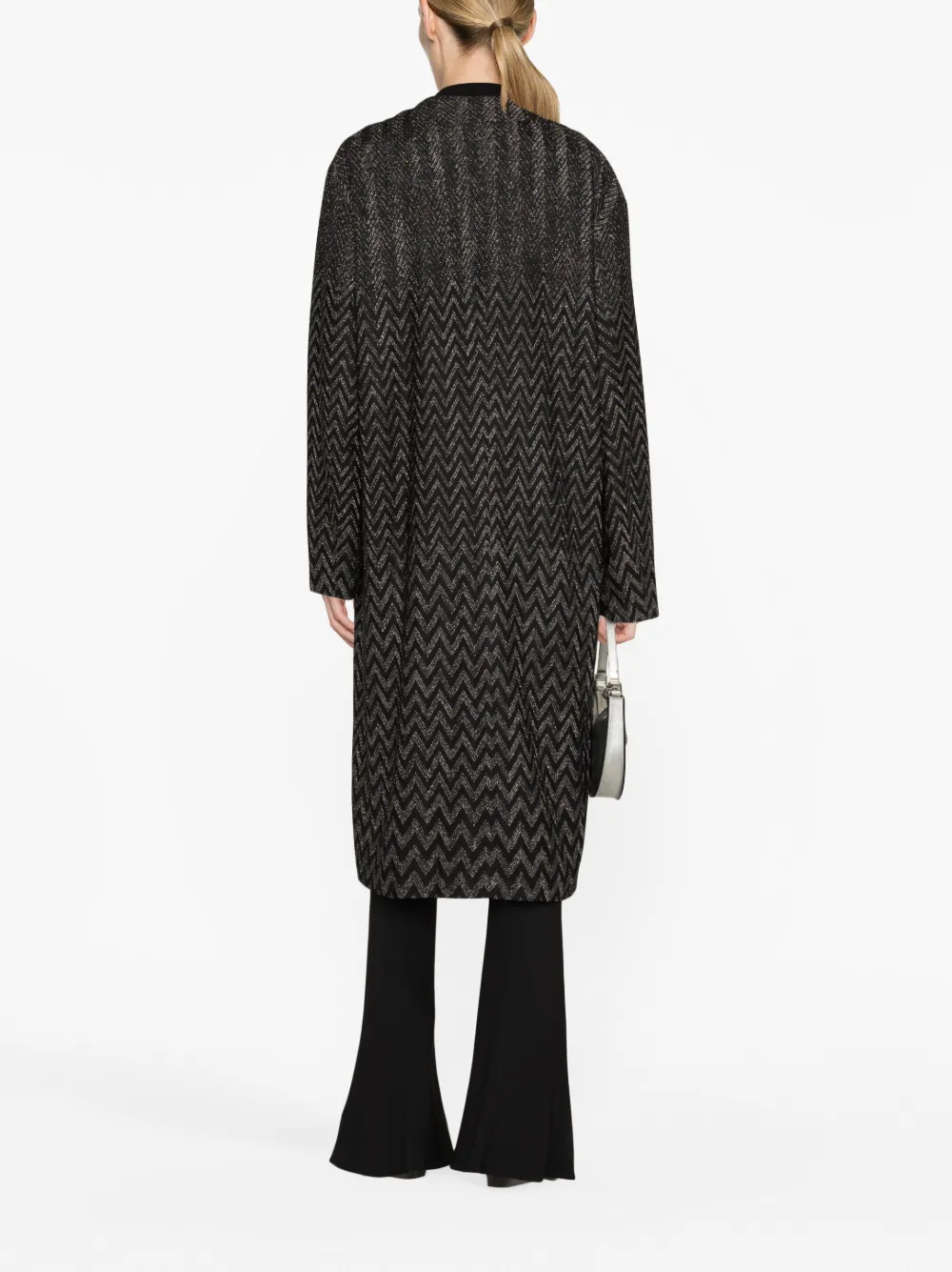 Missoni zig zag single breasted Coat Black FARFETCH