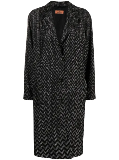 Missoni zig-zag single-breasted coat