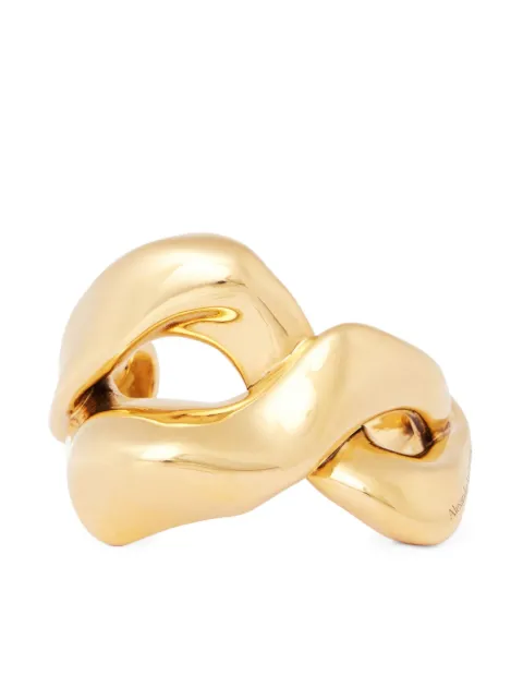 Alexander McQueen Twisted antique-finish cuff bracelet