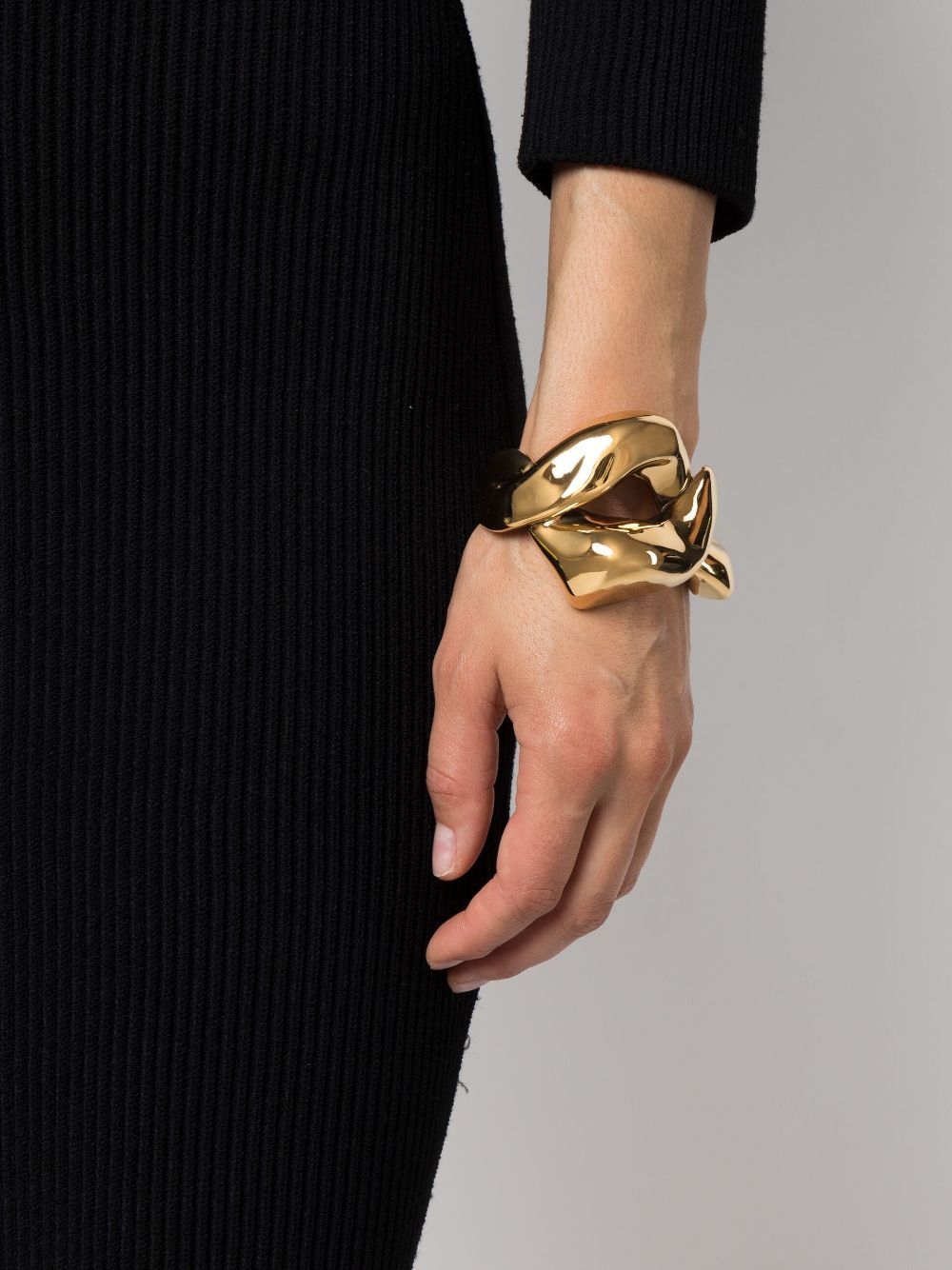 Alexander McQueen Twisted antique-finish cuff bracelet Women