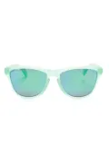 Oakley logo-print square-frame sunglasses - Green