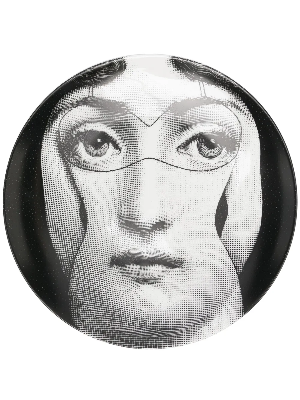 Fornasetti plato con estampado gráfico | negro | Image 1