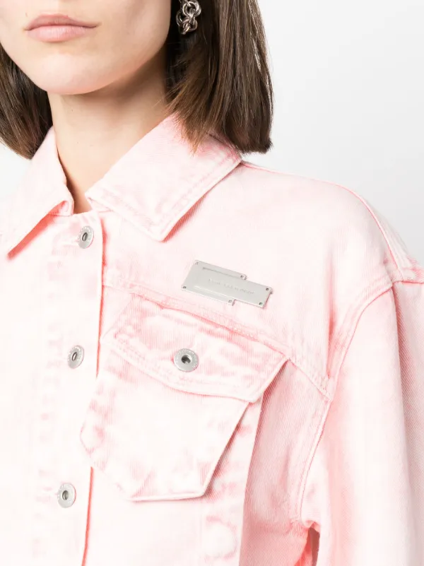 Alexander wang ウォッシャブルピンクデニムジャケット Feng Chen Wang デニムジャケット | ピンク | FARFETCH JP
