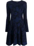 ETRO floral-jacquard fluted minidress - Blue