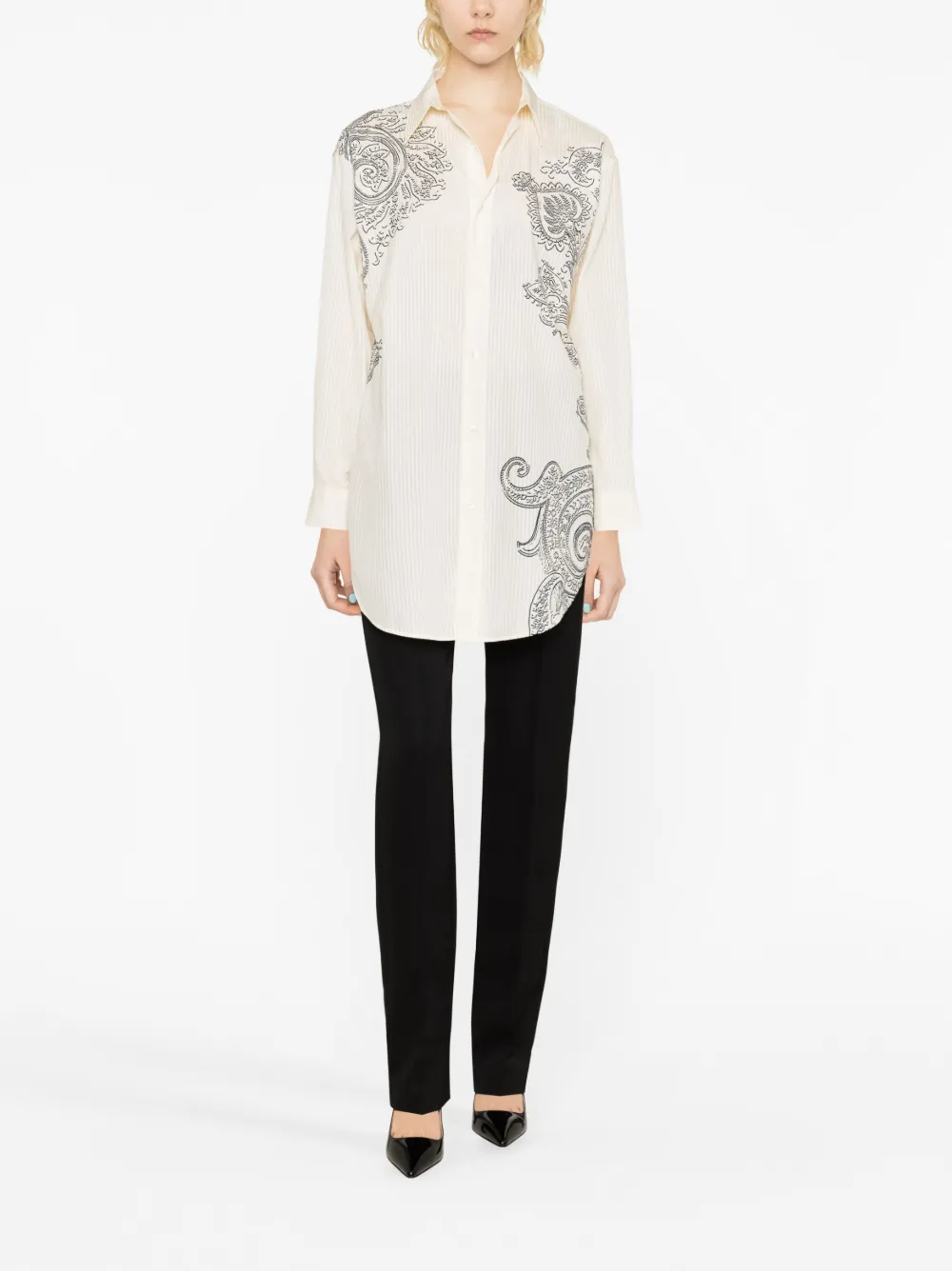 ETRO paisley-print long-sleeve shirt - Beige