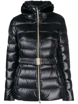 Herno Claudia Belted Puffer Jacket Black FARFETCH PH