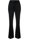 Genny laminated flared trousers - Black