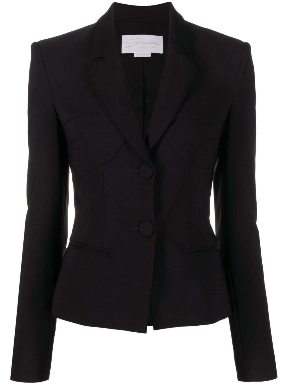 Genny single-breasted blazer - Black