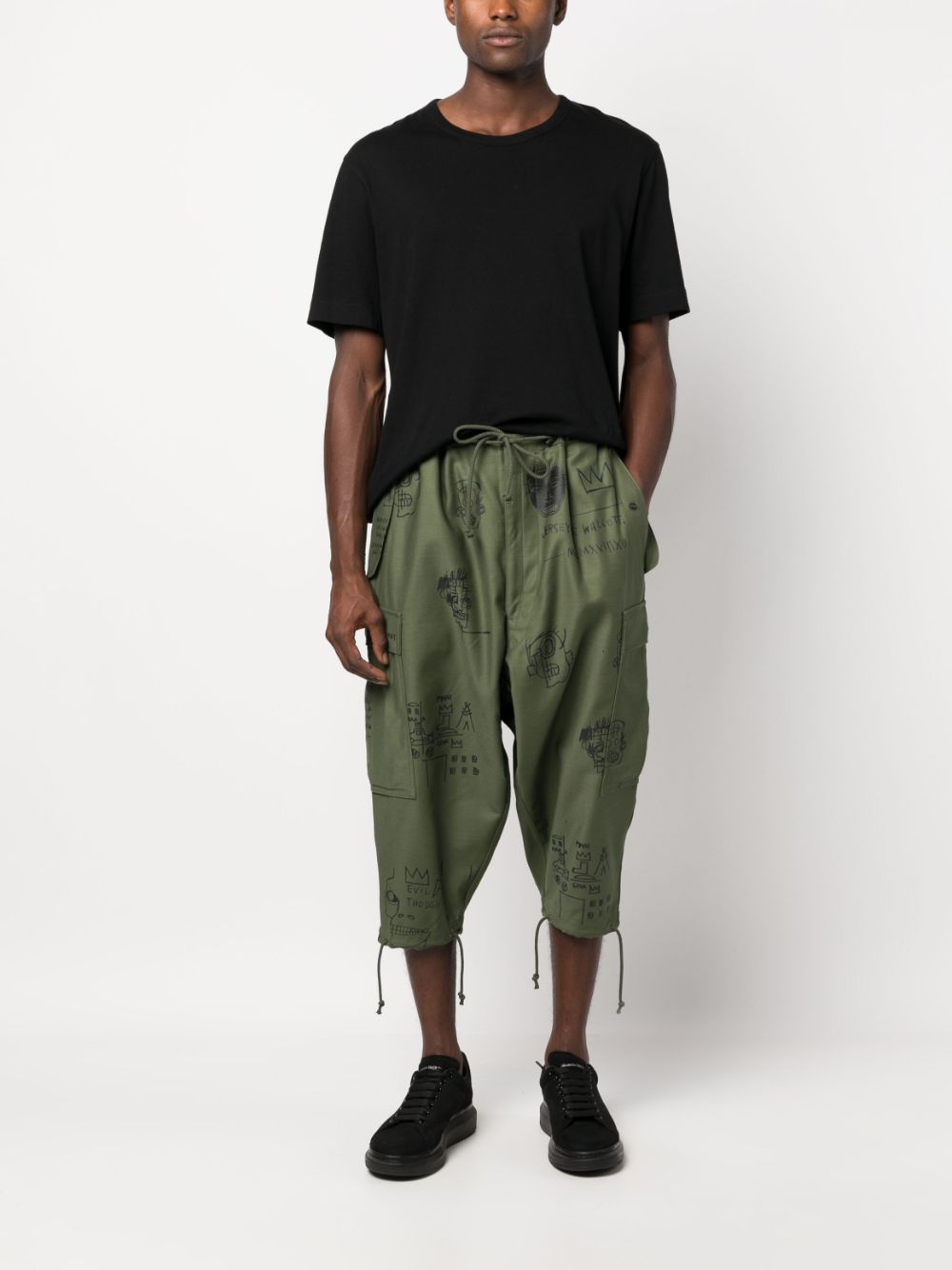 Junya Watanabe Comme des Garcons x Jean-Michel Basquiat cropped pants Men