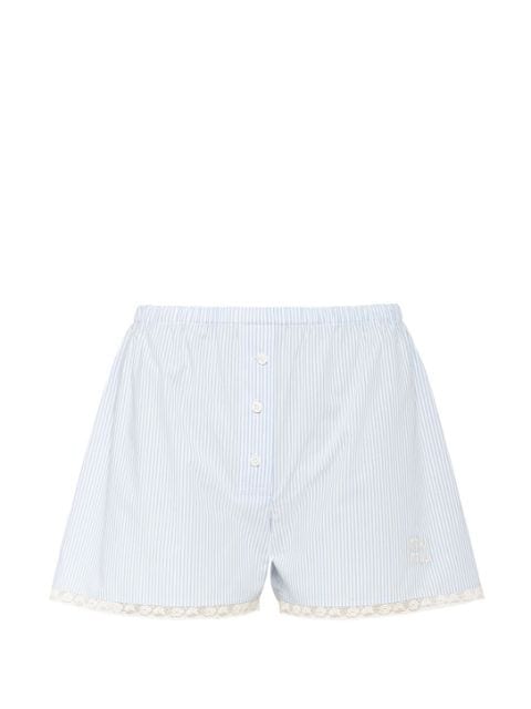 Miu Miu stripe-pattern poplin boxer shorts