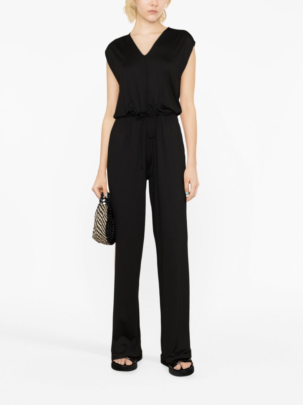 Fisico V-neck jumpsuit - Zwart