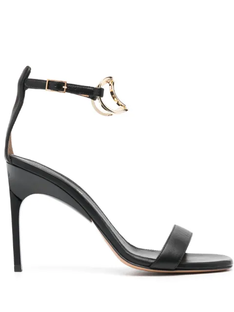 Off-White Pop Paperclip 105mm leather sandals