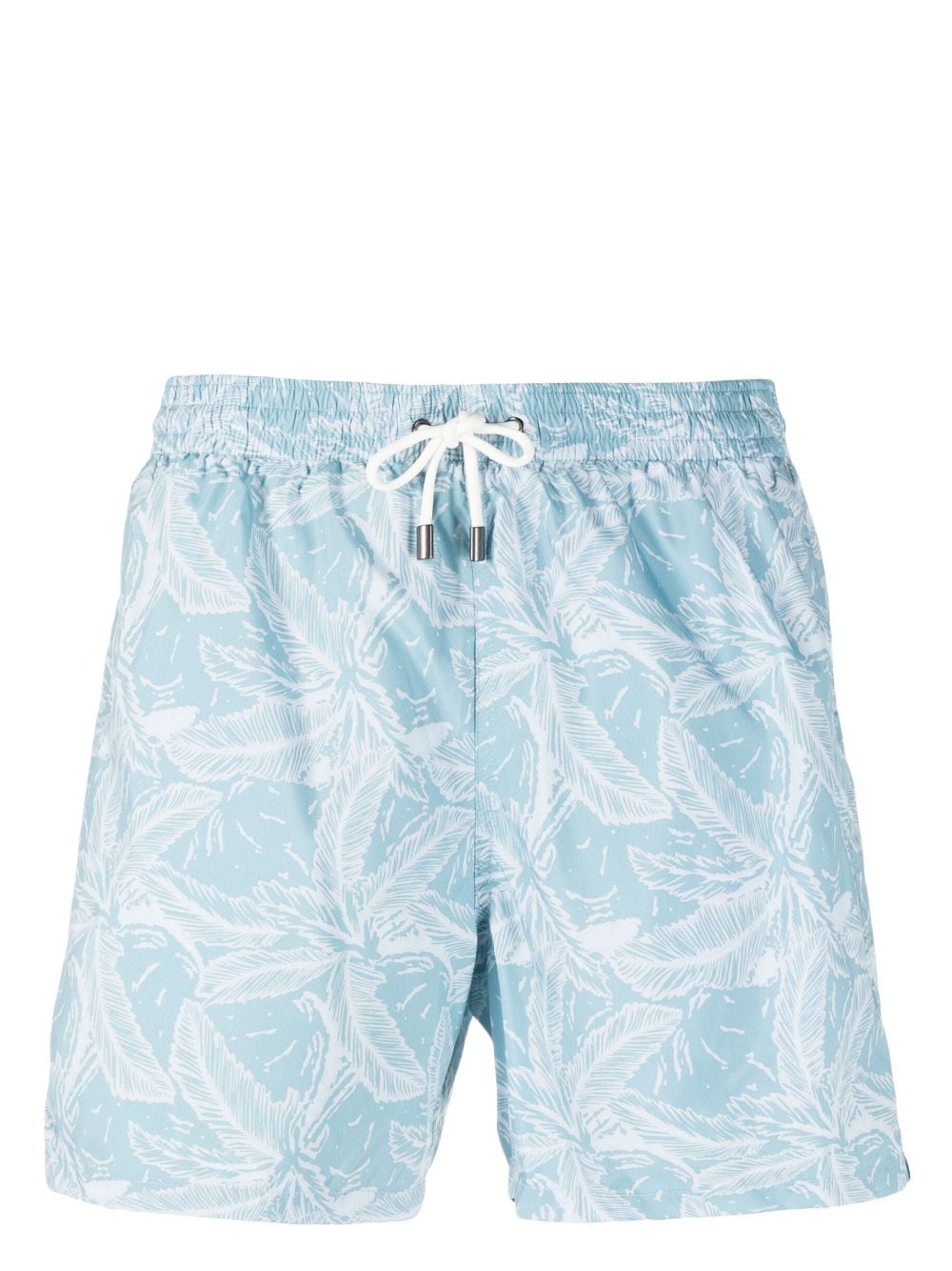 feather-print swim shorts