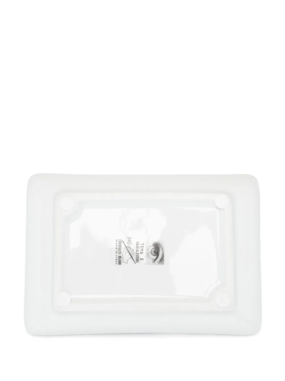 Fornasetti Tema E Variazioni N.242 Porcelain Ashtray In Black