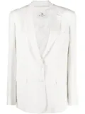 ETRO textured single-breasted blazer - White