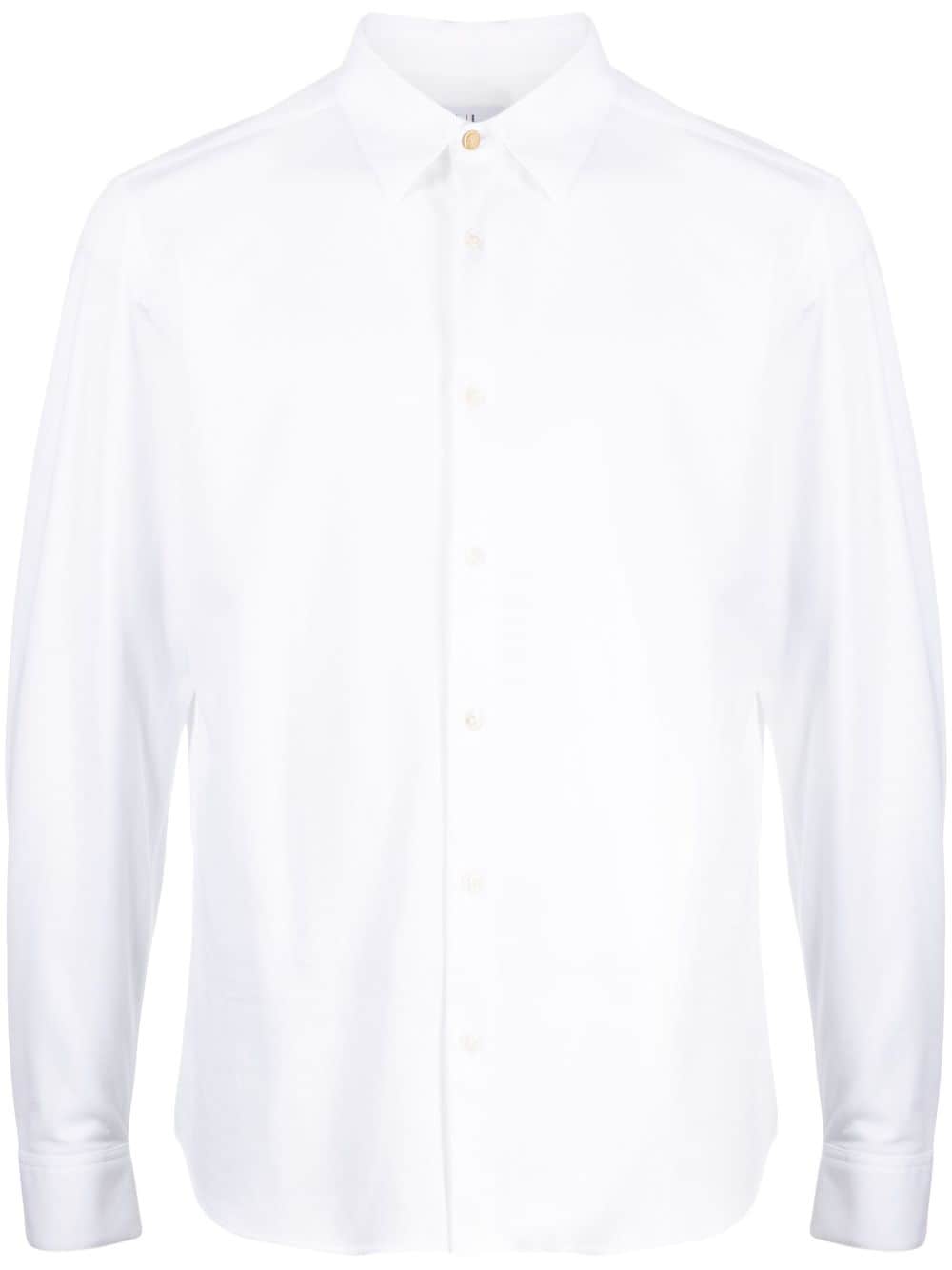 Dunhill long-sleeved cotton shirt - White