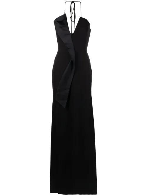 Robe longue sans manches à col v - Genny - Modalova