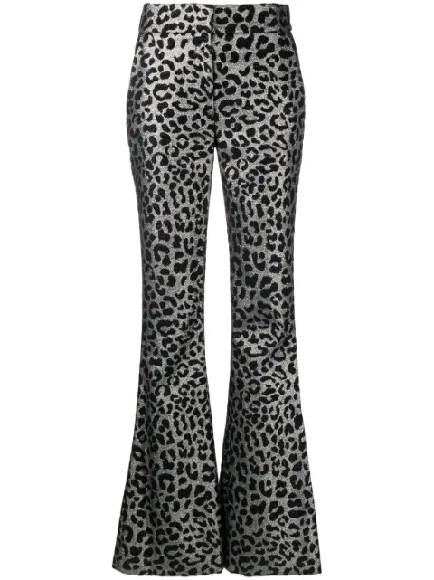 Genny pantalones acampanados con estampado de leopardo
