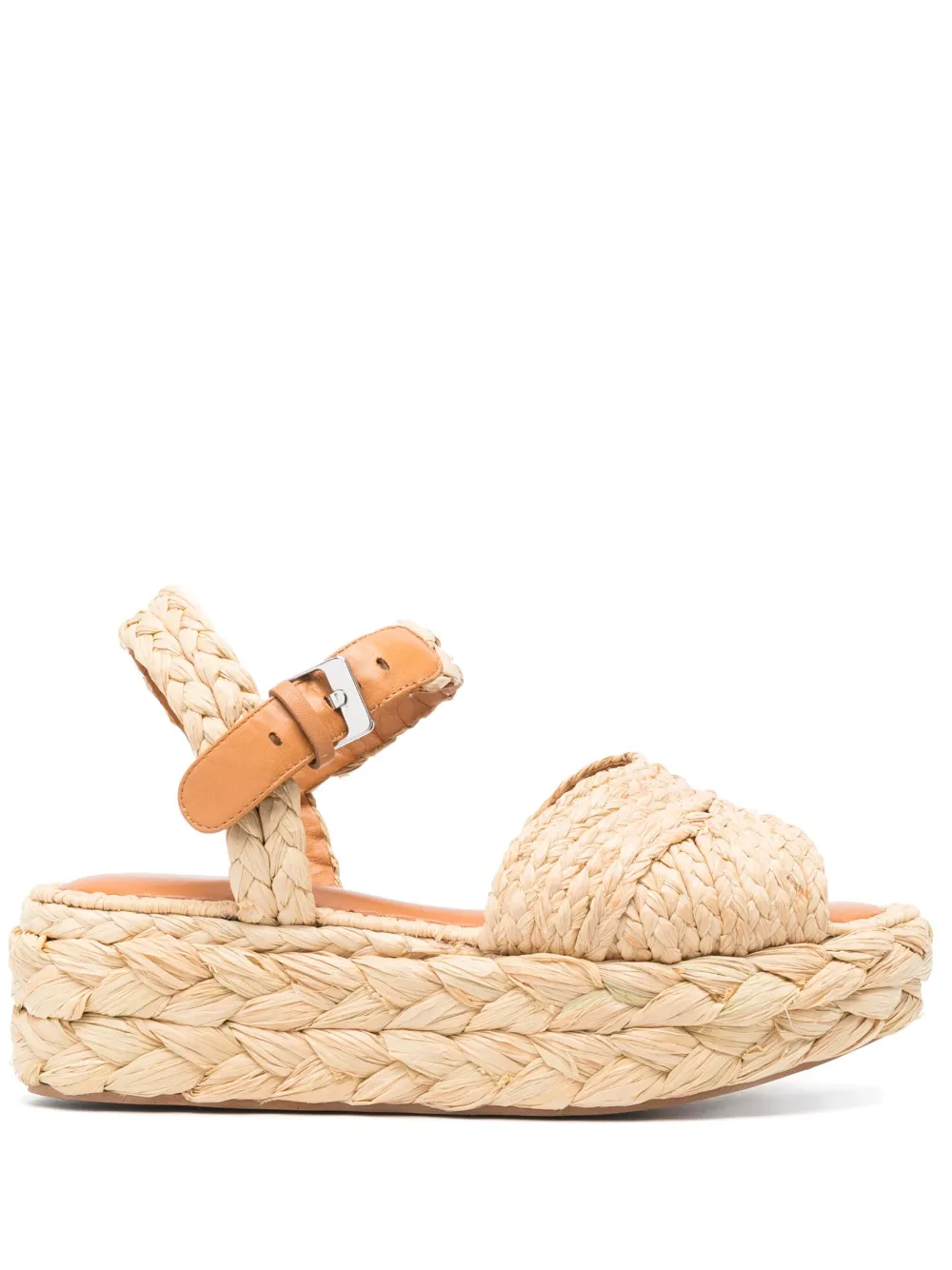 Clergerie Aida platform raffia espadrilles