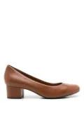 Sarah Chofakian Pomel 30mm almond-toe pumps - Brown